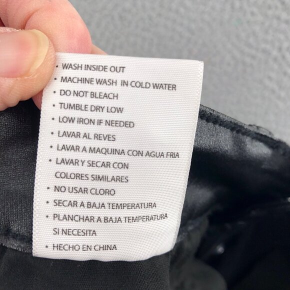 KanCan Jeans Womens 9 28 Black Autumn Coated High Rise Skinny PU Button Fly NWT - Picture 8 of 13